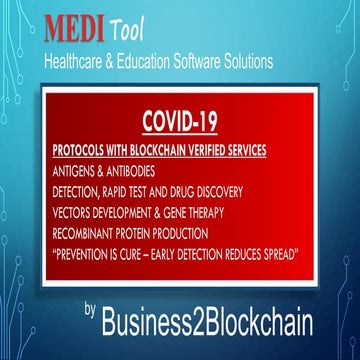 Medi Tool Blockchain Solution for COVID-19 