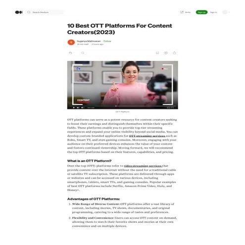 The 10 Best OTT Platforms For Content Creators in 2023