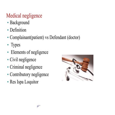 MED NEGLIGENCE PRO SEC ANMC 24.pdf By Dr Arshad sb | PDF