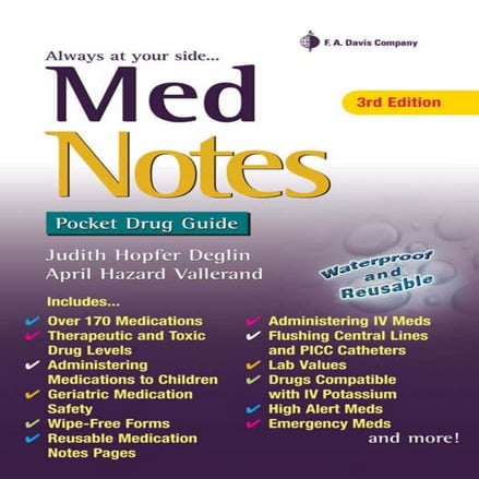 Med notes pocket drug guid | PDF