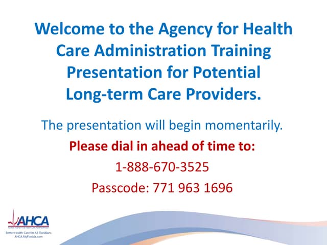 SMMC Long term Care Provider Webinar Assisted Living Facilities And 
