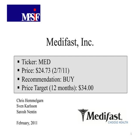 Medifast (MED) Pitch