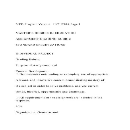 MED Program Version  11212014 Page 1 MASTER’S DEGREE I.docx