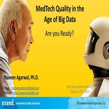 MedTech Quality in the Age of Big Data - Are you ready?
