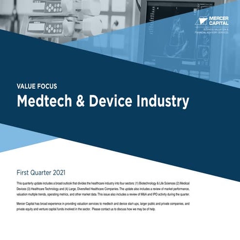 Mercer Capital's Value Focus: Medical Technology | Mid-Year 2021