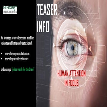 Mindset Technologies - diagnostics / telemedicine / digital health use cases