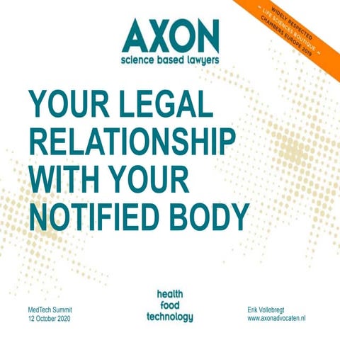 Your legal relationship with your notified body