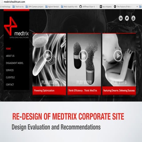 HealthCare corporate site - Design Evaluation by Mani hk