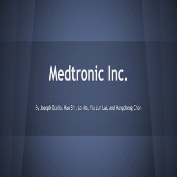 Medtronic case ppt