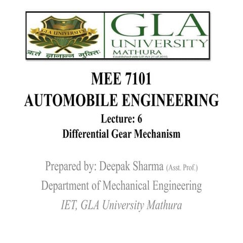 differential gear mechanism BY ANUBHAV SINGH