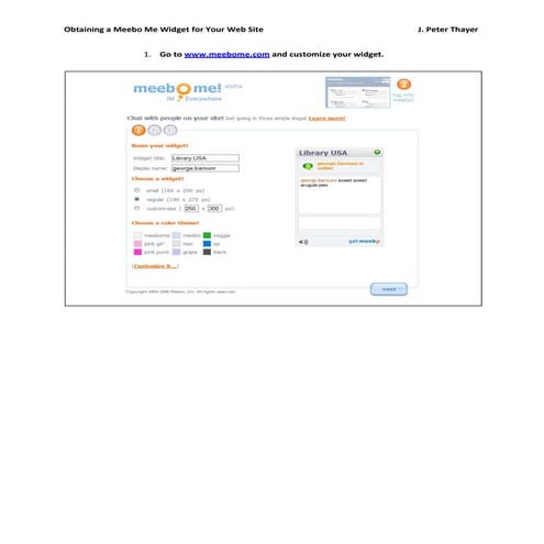 MeeboMe Widget Instructions