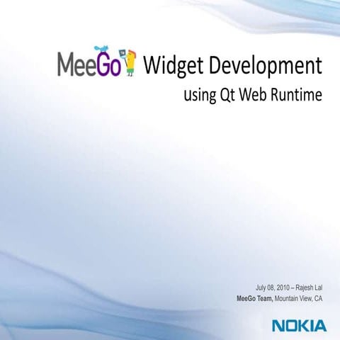 Meego Widget Development using Qt WRT @iRajLal