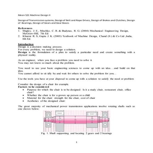 Meen 521 machine design ii