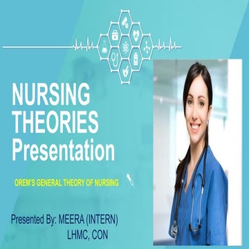  Orem's theory of nursing