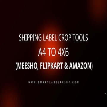Free Shipping Label Crop Tool for Meesho, Flipkart & Amazon: A4 to 4x6 ...