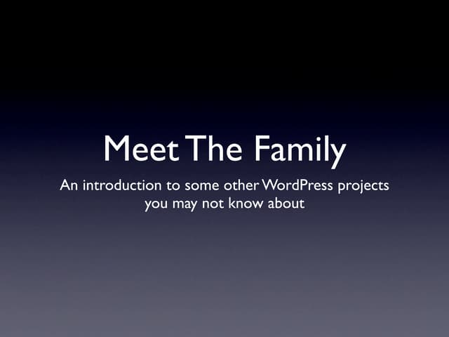 Meet The Family