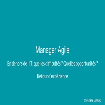  [Meet-up] Manager agile #2