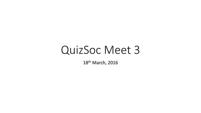 LnD QuizSoc Meet 3