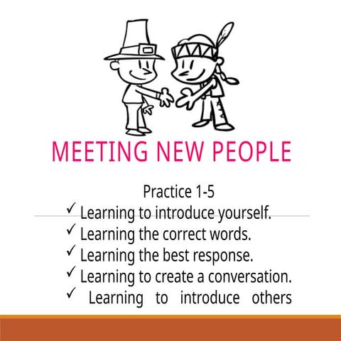 meeting-new-people.pptx start a new conversation for beginners | PPTX