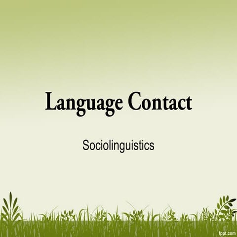 Meeting 13 language contact