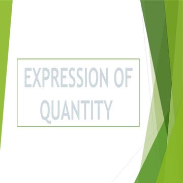 expression of quantity for beginner students