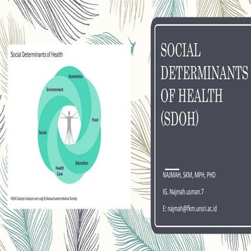 Social Epidemiology: Social determinants of health