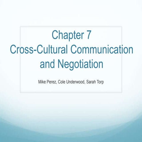 Cross cultural negotiation | PPT