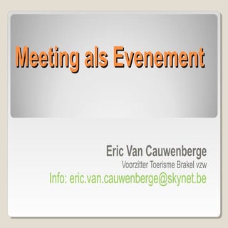 Meeting als evenement