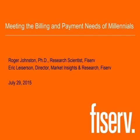 Meeting the Billing and Payment Needs of Millennials