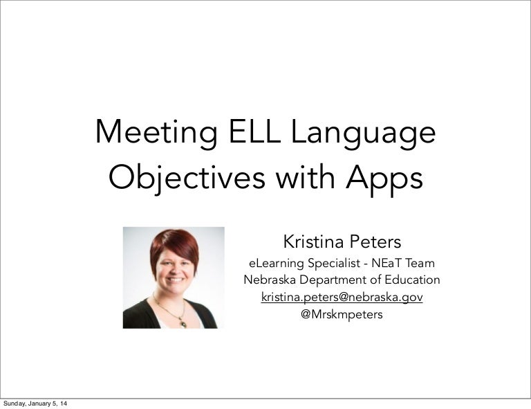 Meeting Language Objectives with Apps