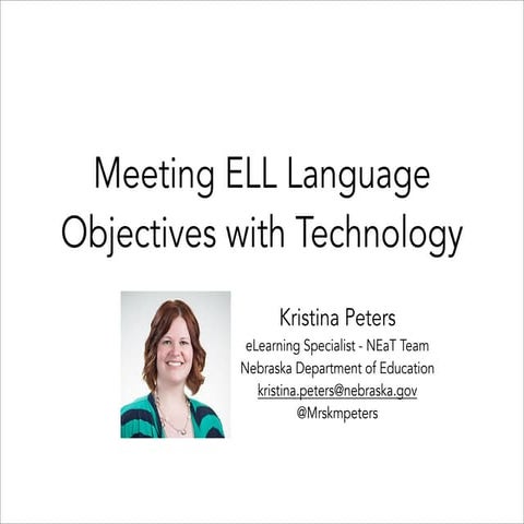 Meeting Lang Objectives with Tech