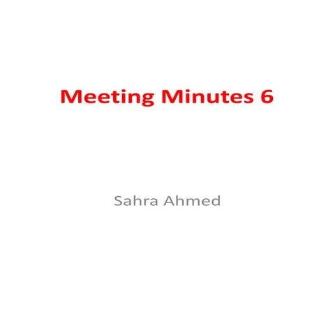 Meeting minutes 9