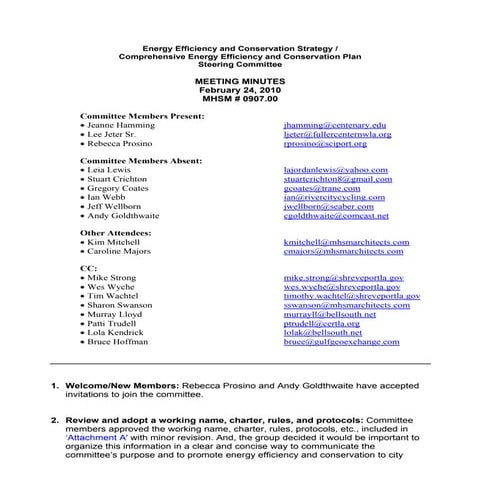 Meeting Minutes And Attachments 2.24.10