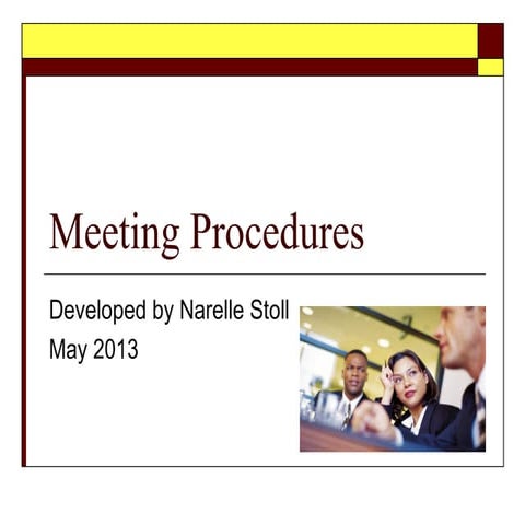 Meeting procedures
