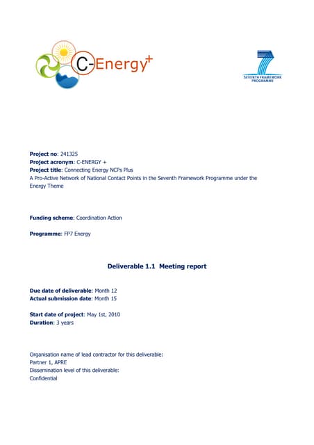 Meeting report