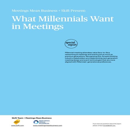 What Millennials Want in Meetings