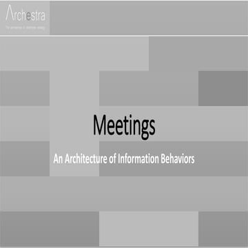 Meetings as Information Behaviors