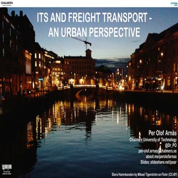 ITS and freight transport - an urban perspective