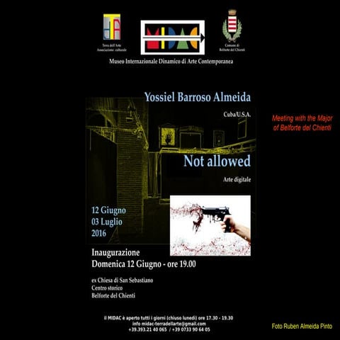 Yossiel Barroso Almeida at the MIDAC Museum - Meeting with the Major