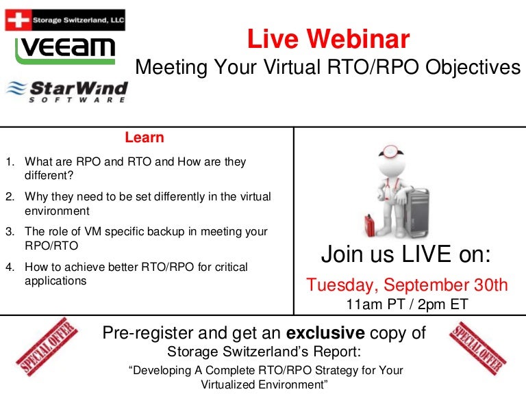 Meeting Your Virtual Rto Rpo Objectives