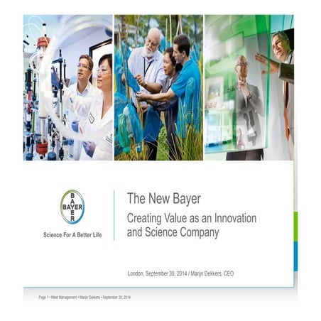 Bayer Meet Management in London on September 30, 2014 | PDF