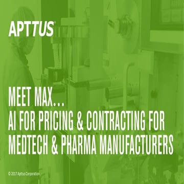 Meet MAX… AI for Pricing & Contracting for Medtech & Pharma Manufacturers