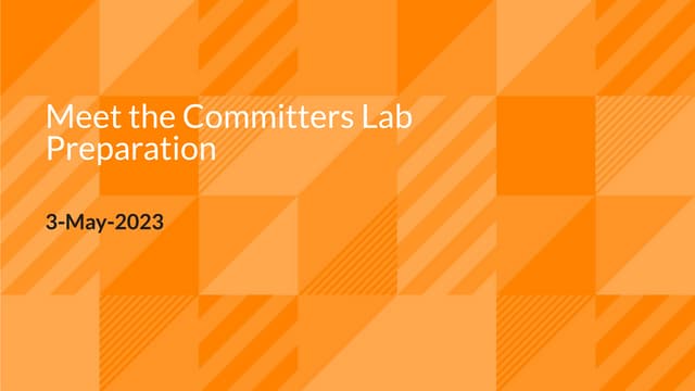Meet the Committers Webinar_ Lab Preparation