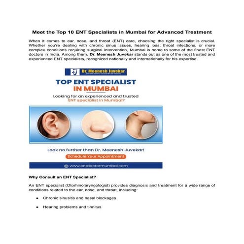 Meet the Top 10 ENT Specialists in Mumbai for Advanced Treatment.pdf