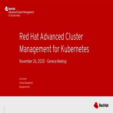 Meetup Geneva - 25th nov 2020