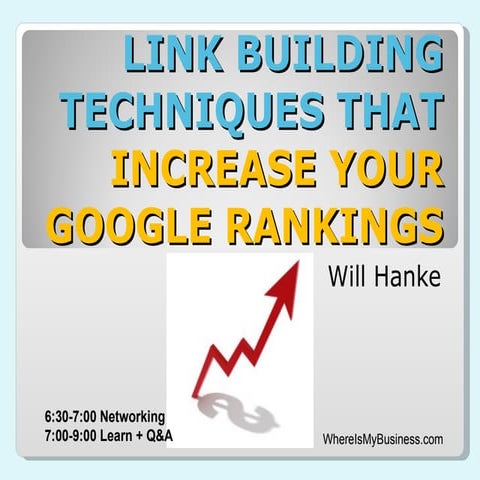 Meetup   link building techniques that increase your google rankings