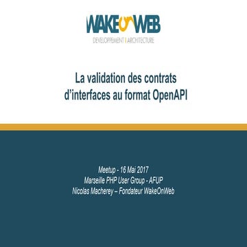 AFUP Aix/Marseille - 16 mai 2017 - Open API
