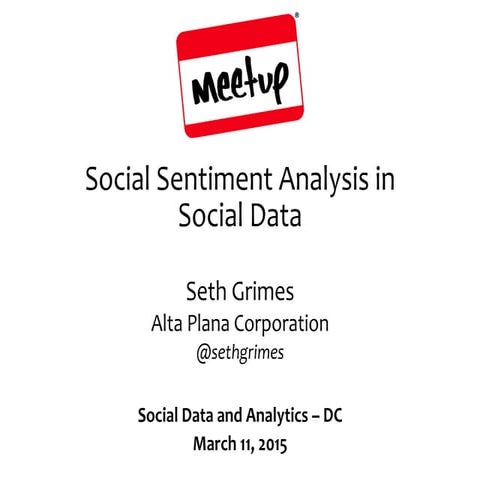 Social Data Sentiment Analysis