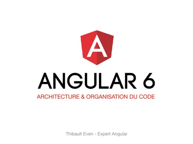 Meetup SkillValue - Angular 6 : Bien démarrer son application