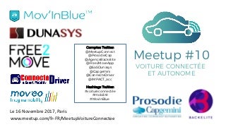 Meetup #10 Voiture Connectée et Autonome à Paris